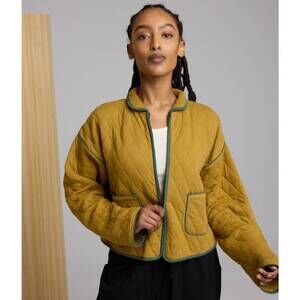 NEW KNOWN SUPPLY elderberry quilted jacket in cumin